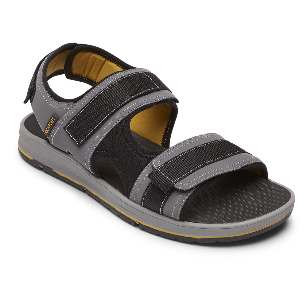 Rockport Sandaler Herre Grå - Lucky Bay Sport 3 Strap - ADKF49785